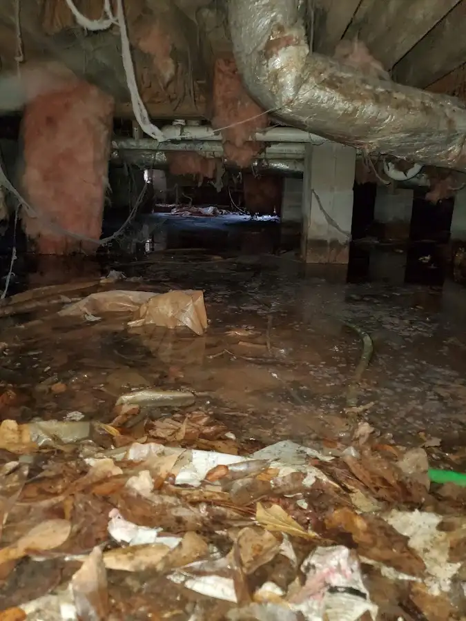 Crawl space flood assessment for Commercial Water Damage Restoration in Lake Elsinore